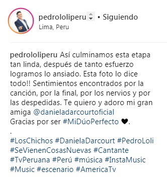 Daniela Darcourt & Pedro Loli: El tierno mensaje de la pareja tras ganar 'El dúo perfecto'