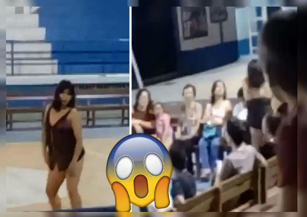 Profesora impacta con ‘baby doll’ en plena actuación por el Día del Padre (VIDEO)