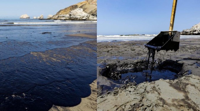 Empresa de petróleo culpa al oleaje anómalo por derrame en el mar