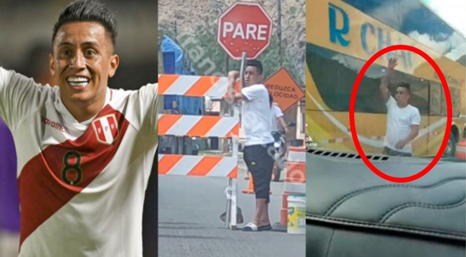 ¡Un crack!: Christian Cueva se 'pone la camiseta' y descongestiona el tráfico en vía pública | VIDEO