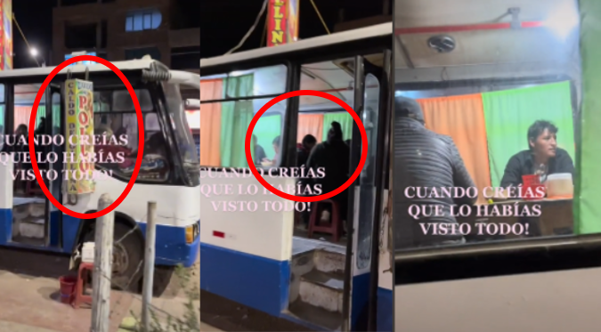¡Sorprendente!: Peruano convierte bus de servicio público en restaurante de caldo de gallina | VIDEO