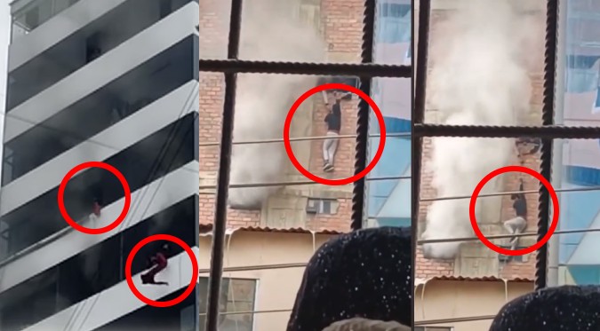 Incendio en Gamarra: Personas atrapadas intentaron escapar por pequeñas ventanas | VIDEO
