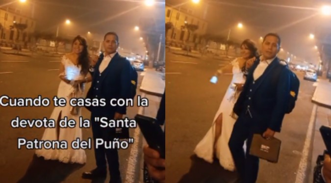 ¡De locos!: Recién casados regresan a su casa en particular vehículo | VIDEO