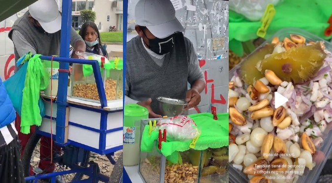 Peruano la rompe en redes sociales con su particular ceviche de carretilla | VIDEO