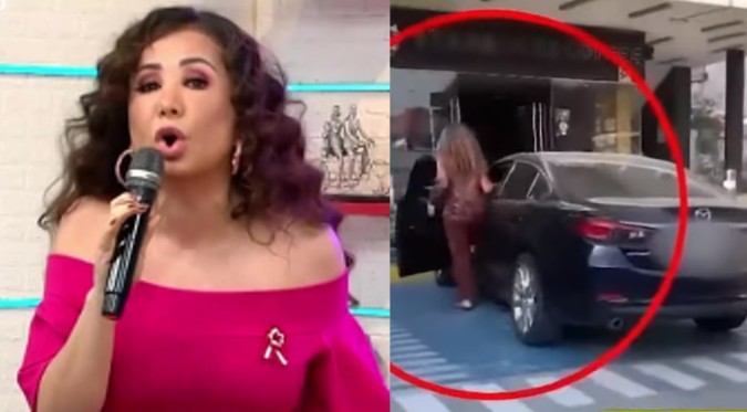 Así REACCIONÓ Janet Barboza cuando reportero la ENCARÓ por estacionar su auto en zona para discapacitados | VIDEO