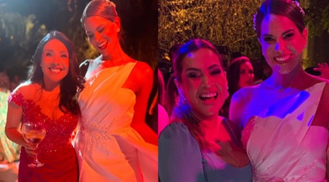 ¿Tula Rodríguez y Ethel Pozo se cruzaron y se saludaron en matrimonio de exMiss Perú? | VIDEO