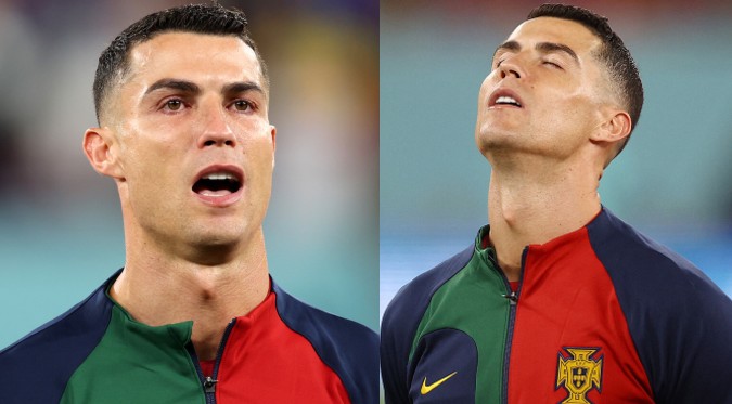 Mundial Qatar 2022: Cristiano Ronaldo rompió en llanto tras cantar Himno de Portugal | VIDEO