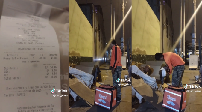 CLIENTE NO SALIÓ a RECIBIR su PEDIDO y REPARTIDOR se lo ENTREGÓ a ANCIANO que VIVE en la CALLE | VIDEO