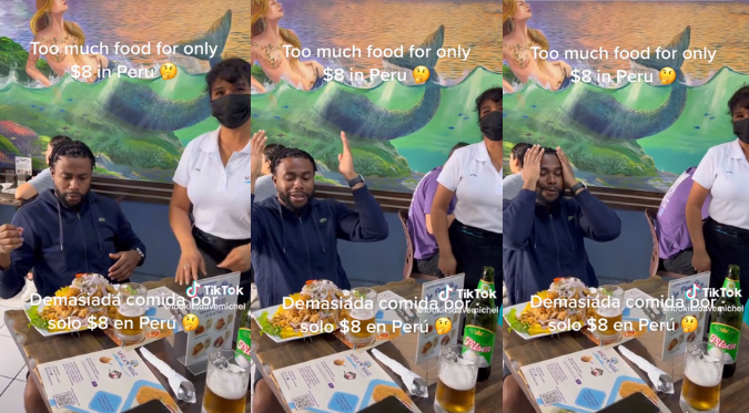 JOVEN EXTRANJERO SE ASOMBRÓ por la CANTIDAD de CEVICHE que RECIBIÓ por SÓLO $8: “¡Qué bendición!” | VIDEO