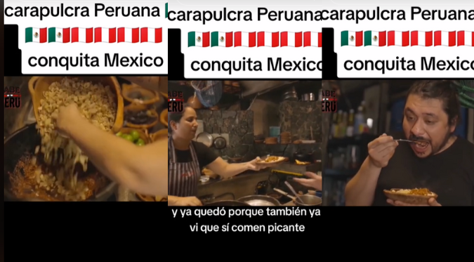 PERUANA CONQUISTA a MEXICANO con ESPECTACULAR CARAPULCRA: “Un sabor que nunca había probado” | VIDEO