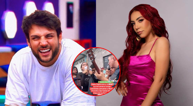 GABY ZAMBRANO CANTA “Contigo Perú” y ALIENTA a NICOLA PORCELLA AFUERA de “La Casa de Los Famosos” | VIDEO