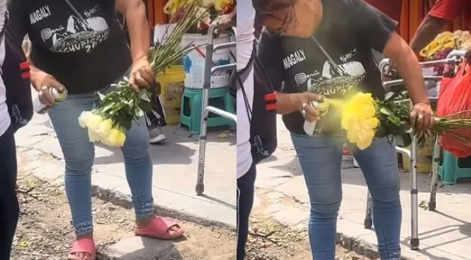 joven-fue-a-comprar-flores-amarillas-y-descubrio-a-vendedora-realizando-insolita-maniobra-video