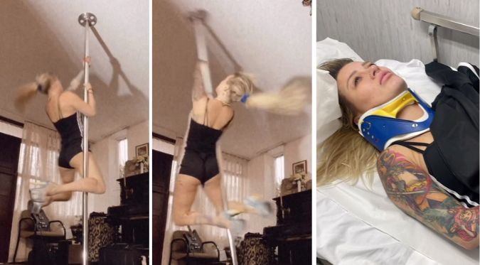 Leslie Shaw sufrió fuerte caída durante ensayo de pole dance
