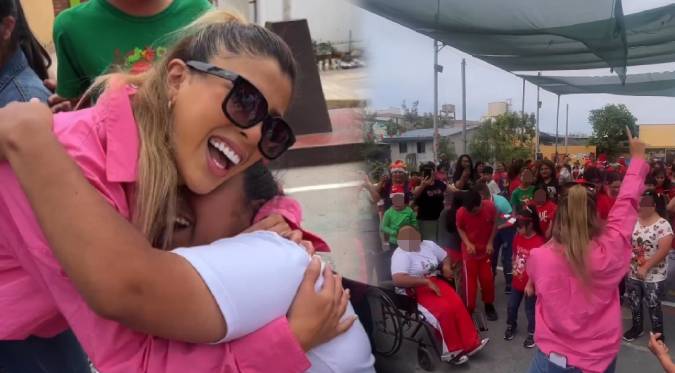 Yahaira Plasencia muestra su bondad al hacer chocolatada para niños con discapacidad [VIDEO]