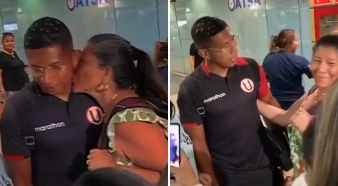 Mujer le roba beso a Edison Flores y así fue la reacción del futbolista [VIDEO]