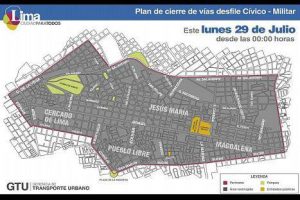 Gran Parada Militar: Estos serán los desvíos por el cierre de Av. Brasil