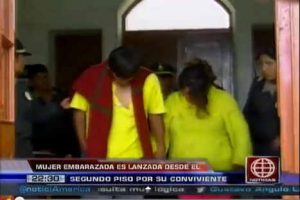 Insólito, mujer embarazada fue lanzada del segundo piso por su pareja