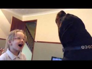 Increíble: Niña y su perro son un éxito en Internet tras interpretar canción de cuna