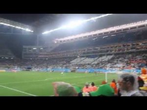 El peculiar mensaje de un peruano durante el Brasil 2014 (VIDEO)