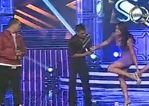 Yo Soy: Karen Schwarz se atrevió a realizar una acrobacia (FOTOS)