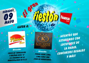 ¡Ven al gran fiestón de Radio Panamericana, este sábado 09 de mayo!