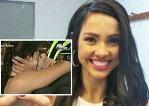 Paloma Fiuza protagonizó apasionado beso en programa en vivo (VIDEO)