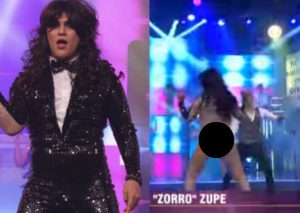 Los Reyes del Playback: ‘Zorro’ Zupe causa revuelo al presentarse en hilo