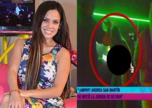 Andrea San Martín se mete juerga deja ver uno de sus pechos en discoteca