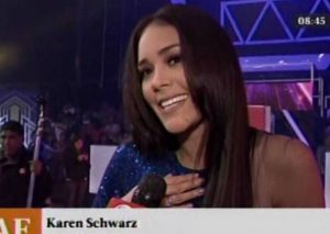 Karen Schwarz presume su pancita de embarazo en ‘Amigos y Rivales’ y dice esto