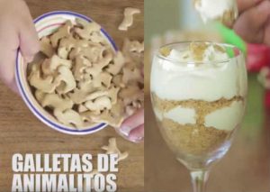 Postre fácil con galleta de animalitos – VIDEO