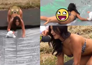 Modelo enseñó de más tras realizar polémico reto – VIDEO
