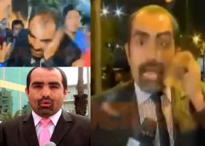 Agreden físicamente a periodista Fernando Llanos en plena marcha (VIDEO)