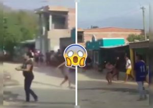 Familias se agarran a ‘palazos’ por querer tener la contraseña del Wi-Fi (VIDEO)