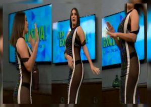 Tilsa Lozano deja al descubierto su ropa interior con vestido transparente