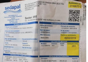 Sedapal plantea elevar las tarifas del servicio de agua por dos años