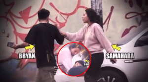 SAMAHARA LOBATÓN y BRYAN TORRES PROTAGONIZAN BOCHORNOSA PELEA en la CALLE: Él la PATEA y ella QUIERE QUITARLE el CELULAR | VIDEO
