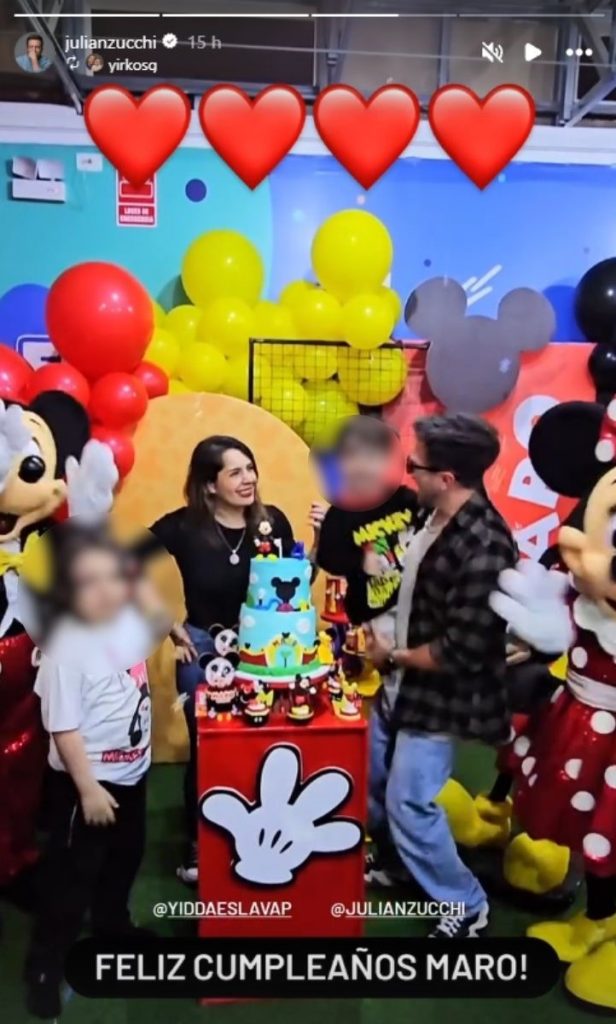 Yiddá Eslava y Julián Zucchi celebraron el cumpleaños de su hijo

