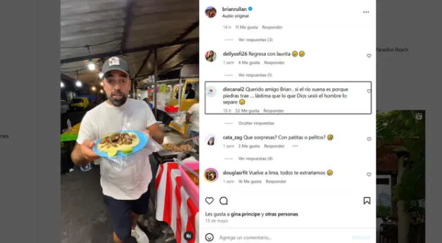 Brian Rullan da like a comentario