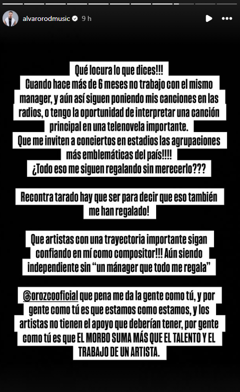 Alvaro Rod responde a Carlos Orozco