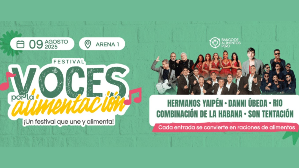 Festival “Voces por la Alimentación” reunirá a grandes estrellas por una noble causa: combatir el hambre en el Perú