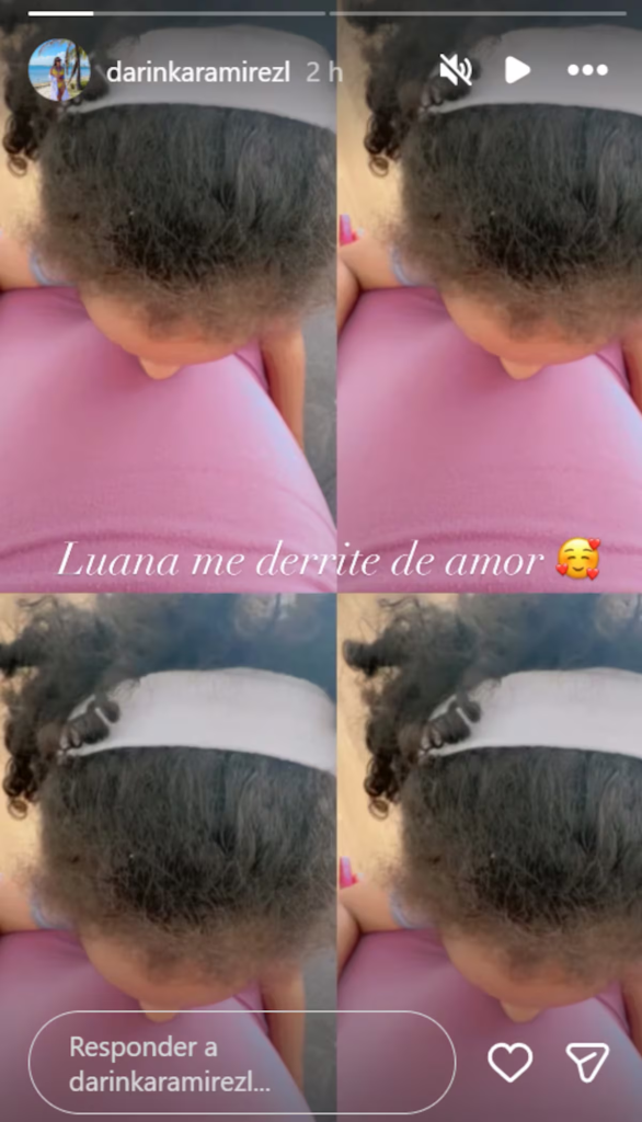 Darinka muestra su avanzado estado de embarazo. Fuente: Instagram
