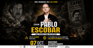 Juan Pablo Escobar, hijo de Pablo Escobar, llega por primera vez al Perú con “Una historia para no repetir”