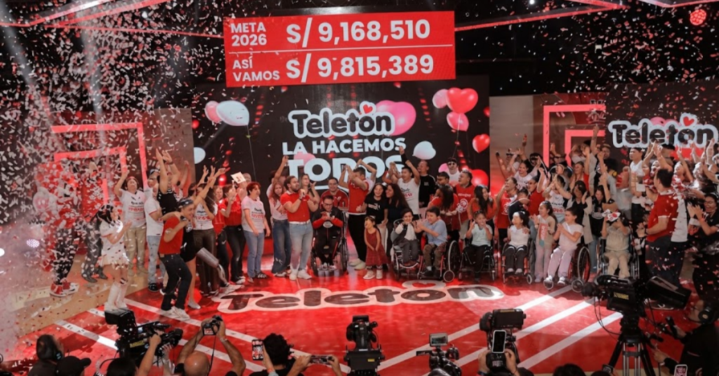 Teletón 2026 supera la meta y alcanza una recaudación de S/ 9,815,389
