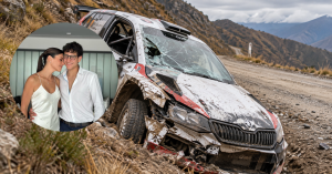 Hijo de María Pía Copello revela cómo quedó su auto tras accidente en Caminos del Inca y explica qué causó el despiste